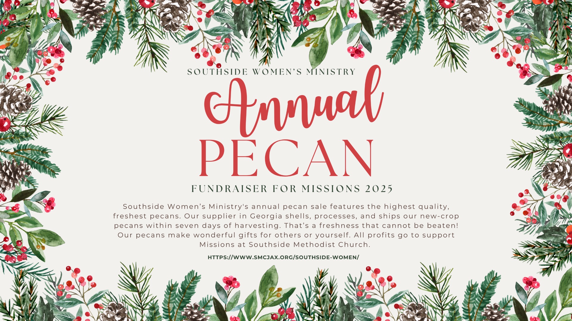 Southside Women's Ministry Pecan Sales Pecan Flyer 2024 (Booklets) (Presentation).jpg